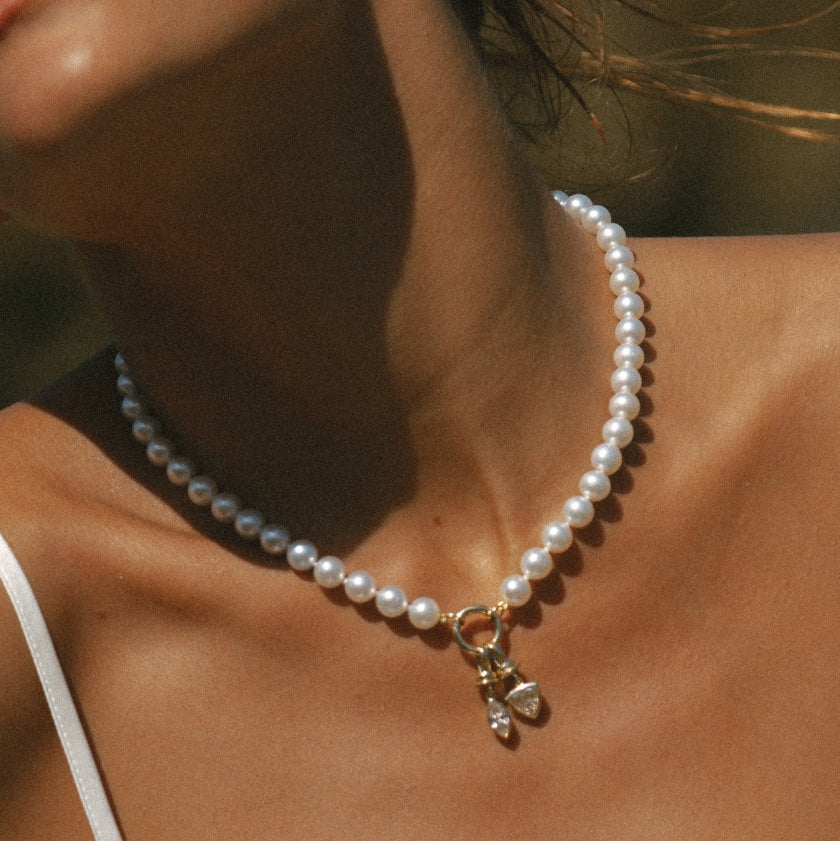 South Sea Round Pearl Strand – round South Sea pearl strand necklace, Autore Moda