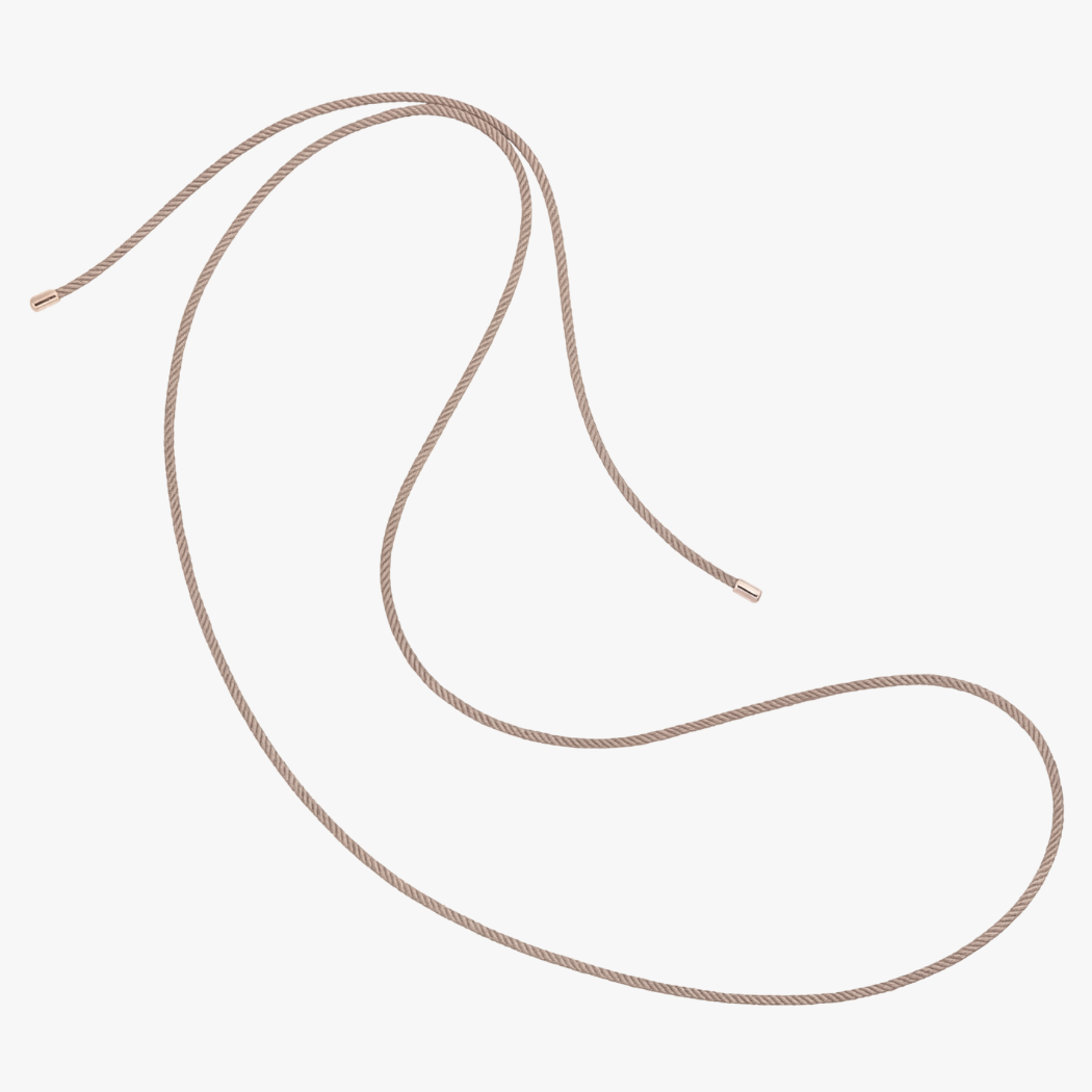 Beige cord on a white background