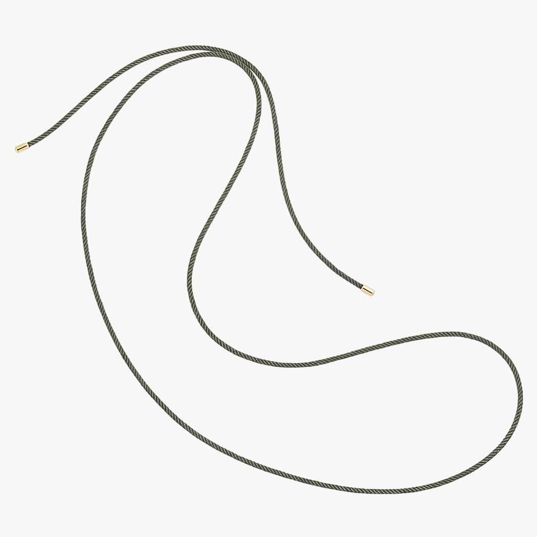 green cord on a white background