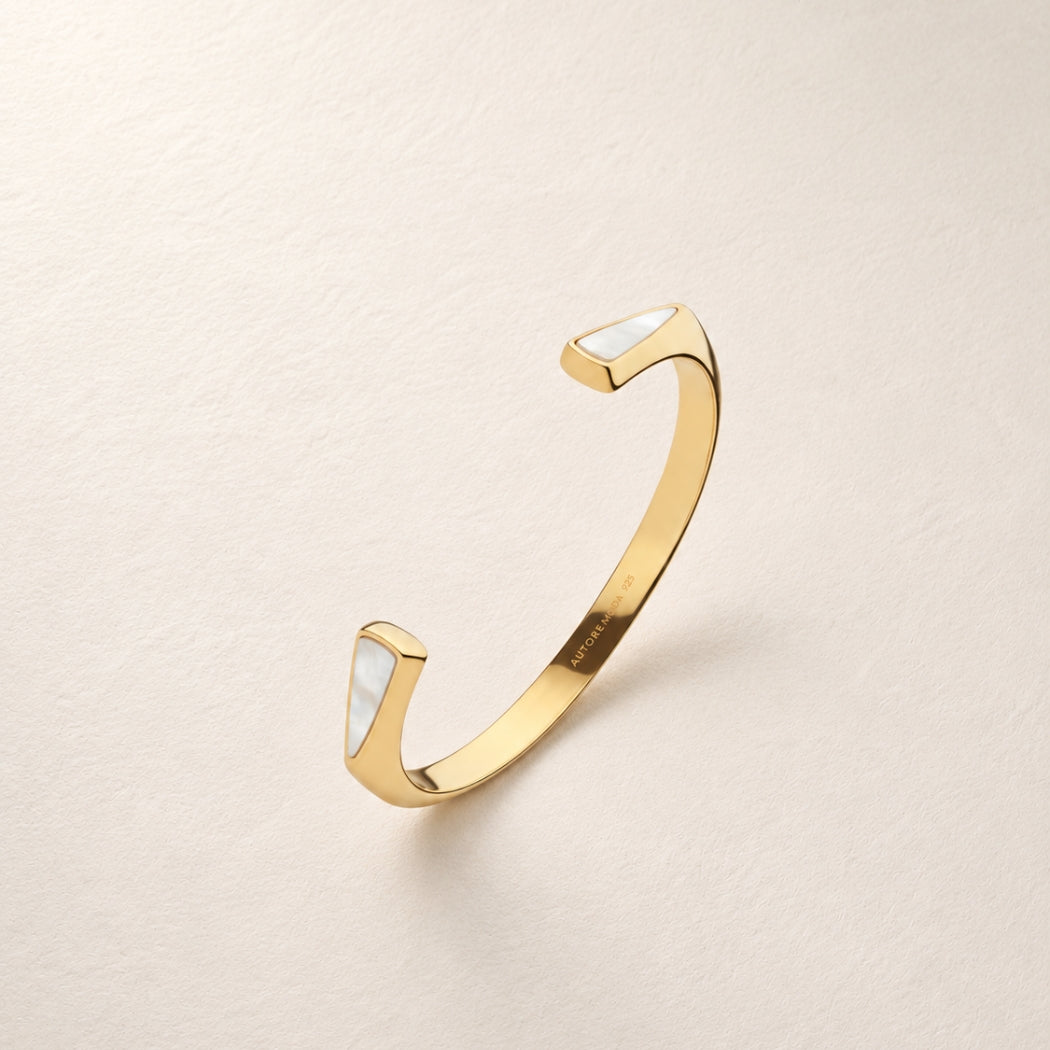 Hunter Cuff – men's mother of pearl cuff bracelet, Autore Moda
