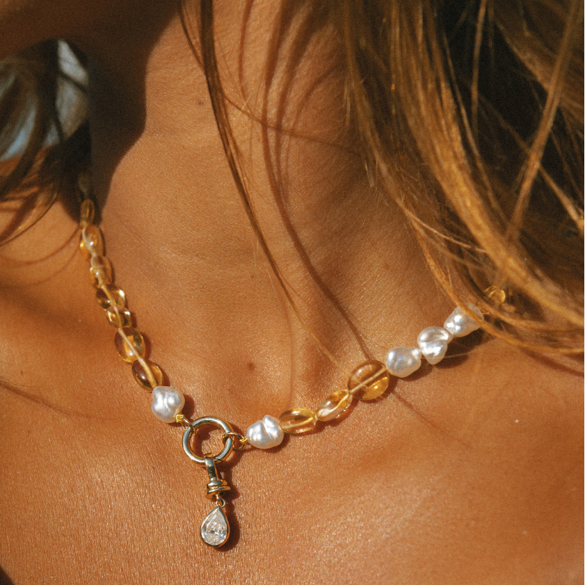 Keshi & Citrine Necklace