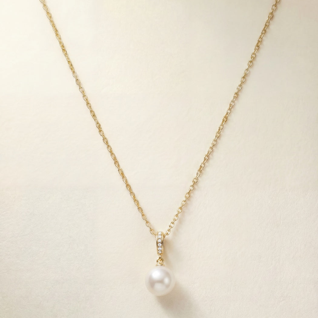 Mia Necklace – South Sea pearl and white diamond pendant necklace, Autore Moda