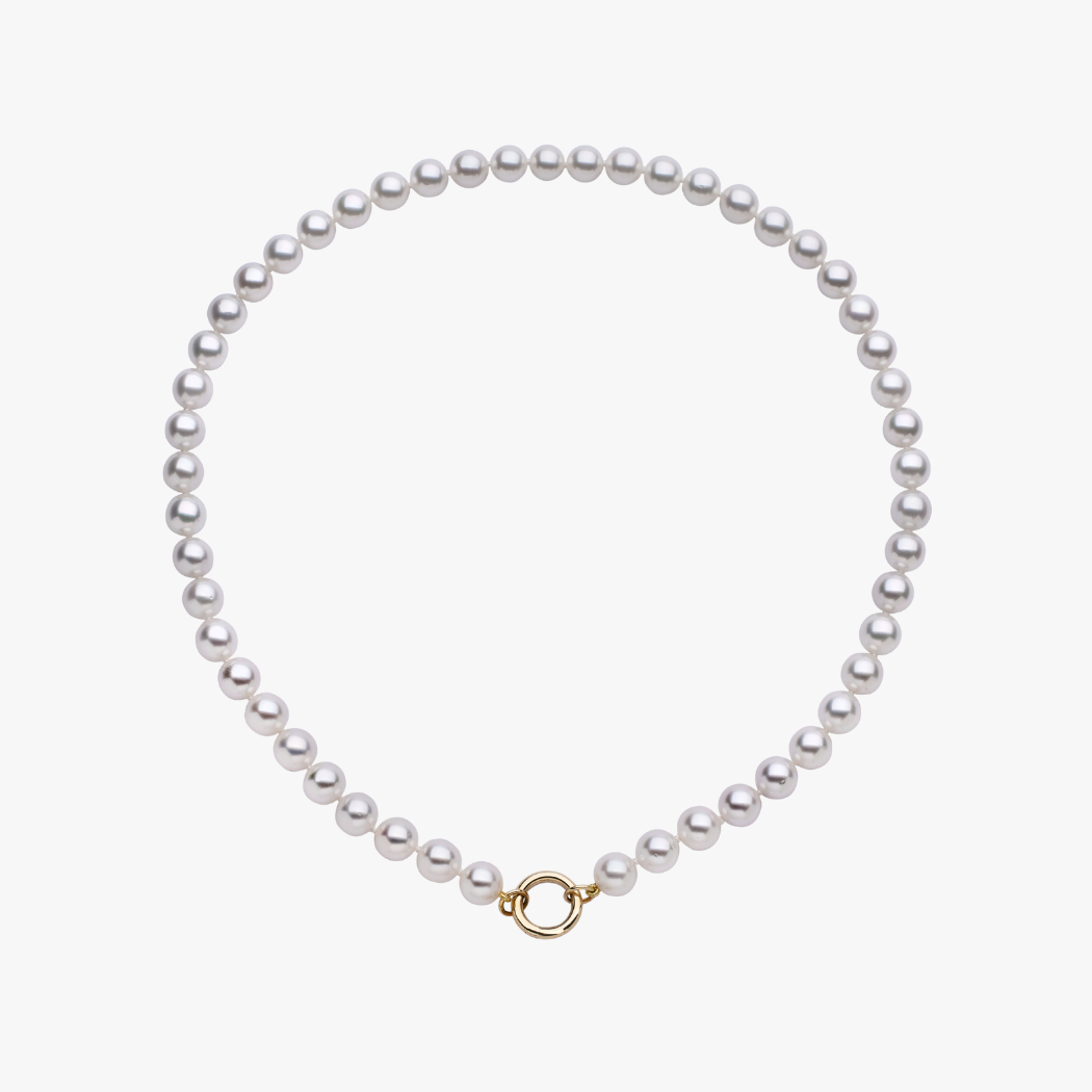 south sea pearl strand necklace with solid 9k yellow gold clasp