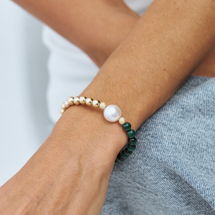 Statement Pearl Bead Bracelet – South Sea pearl bead bracelet, Autore Moda