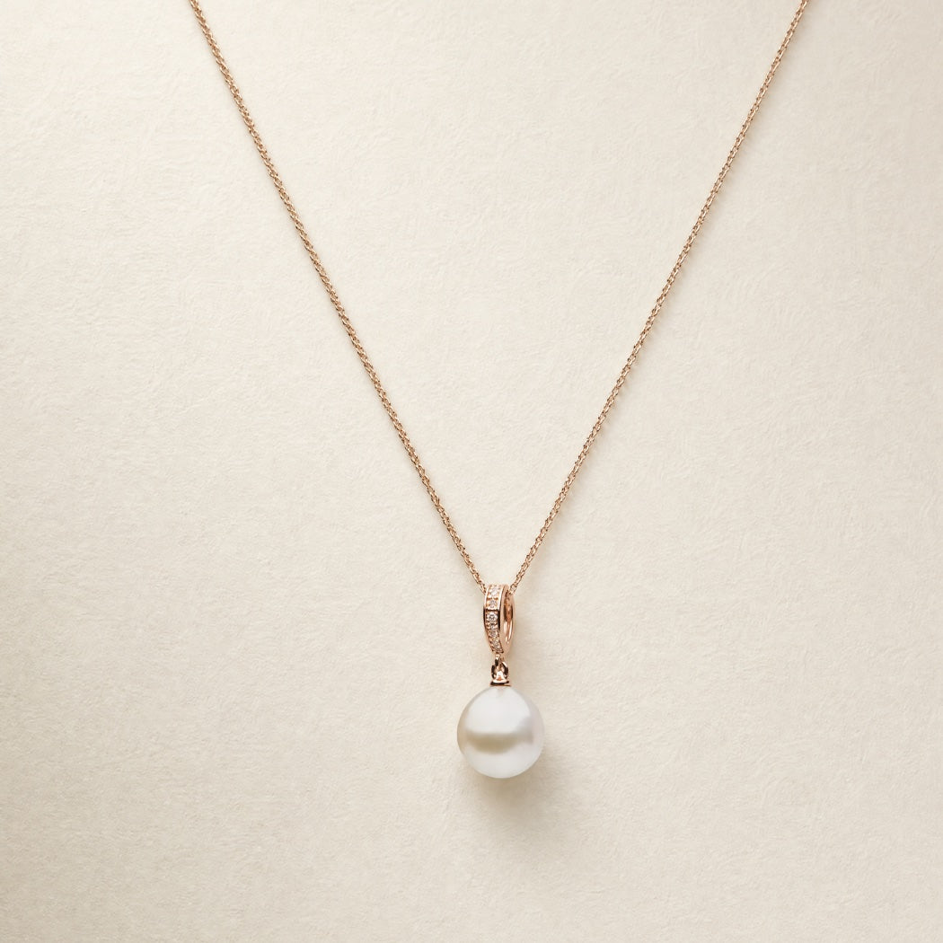 Mia Necklace – South Sea pearl and white diamond pendant necklace, Autore Moda