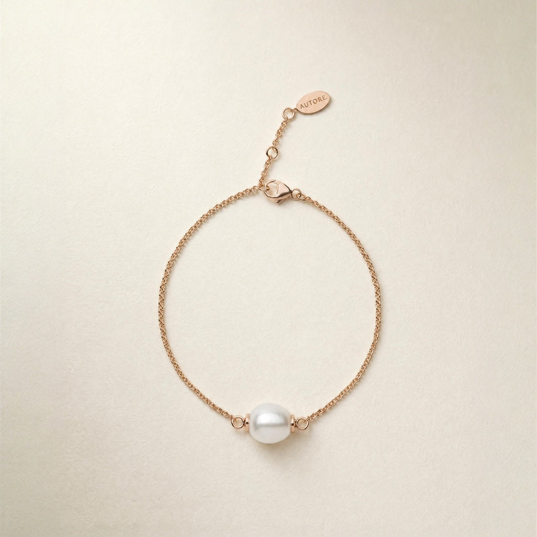 Olivia Bracelet – South Sea pearl chain bracelet, Autore Moda