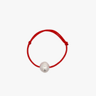 Red Satin with 14mm South Sea Pearl 