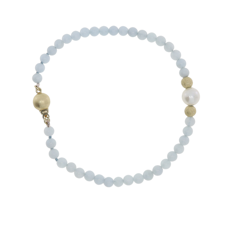 Single Pearl Coloured Bead Bracelet