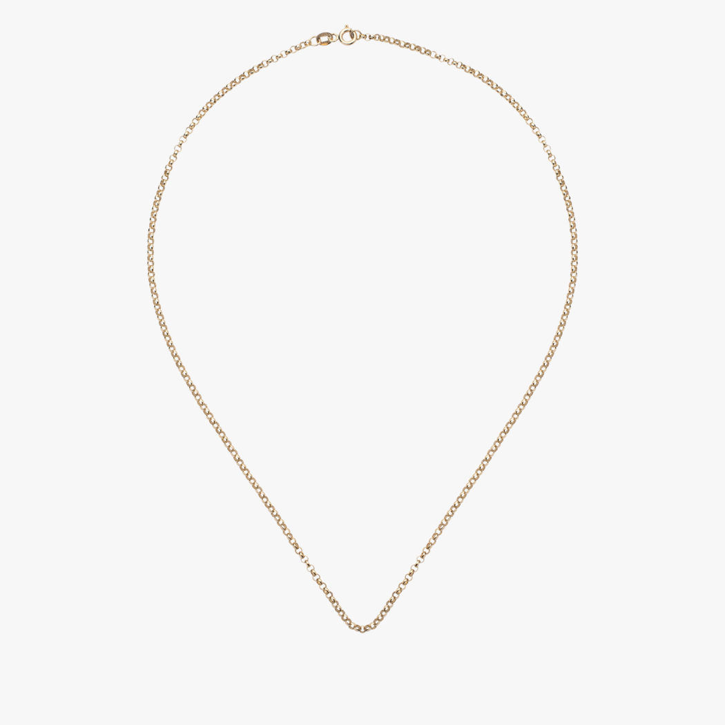 9k solid gold 2.34mm Italian chain made for mixing and matching charms.