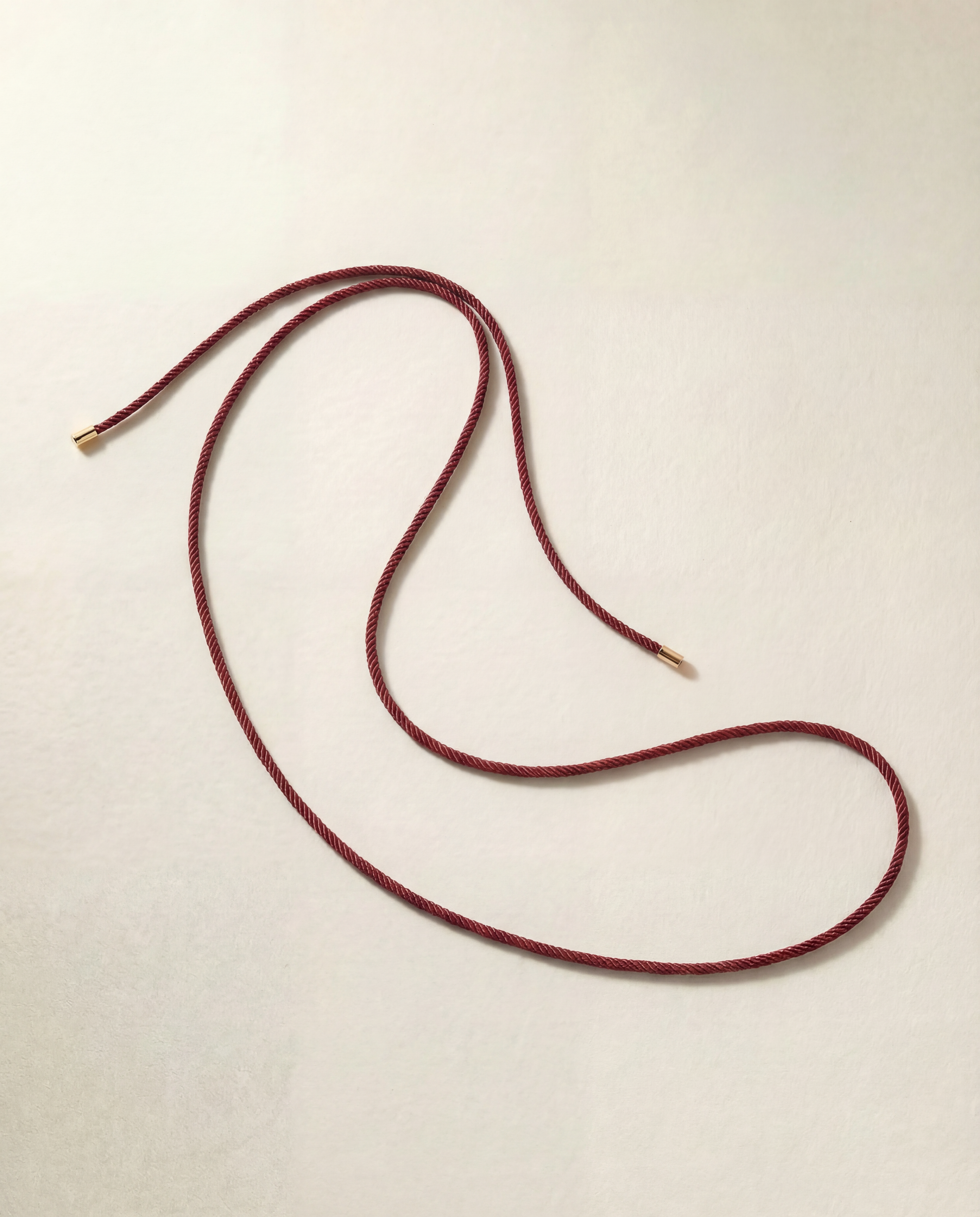 Braided Cord Necklace red