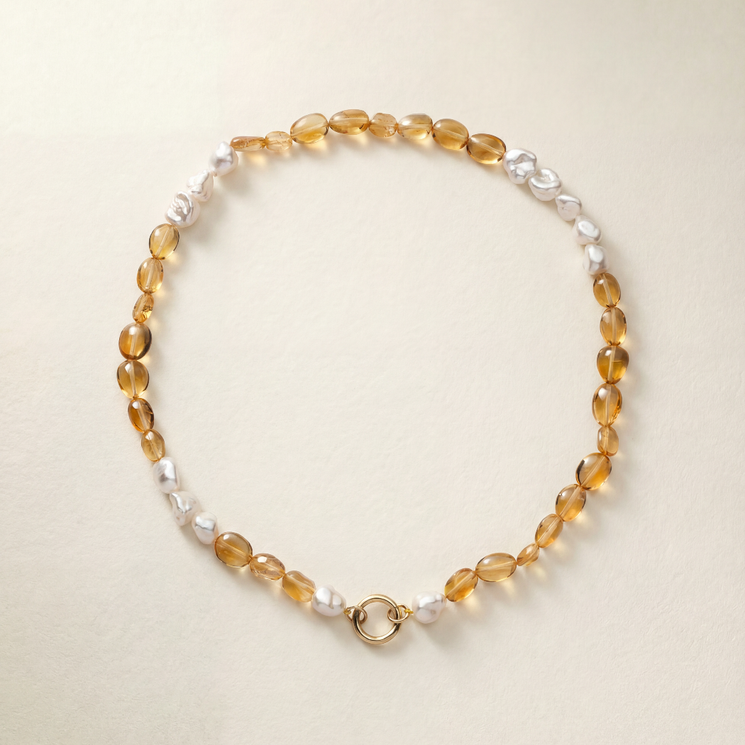 Keshi & Citrine Necklace