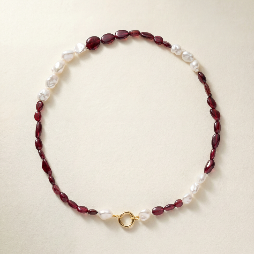 Keshi & Pink Tourmaline Necklace