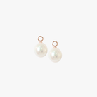 11mm, B, Oval, 9k rose gold, South Sea Pearl Earring Charms

