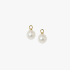 10mm, A, Short Oval, 9k yellow gold, South Sea Pearl Earring Charms


