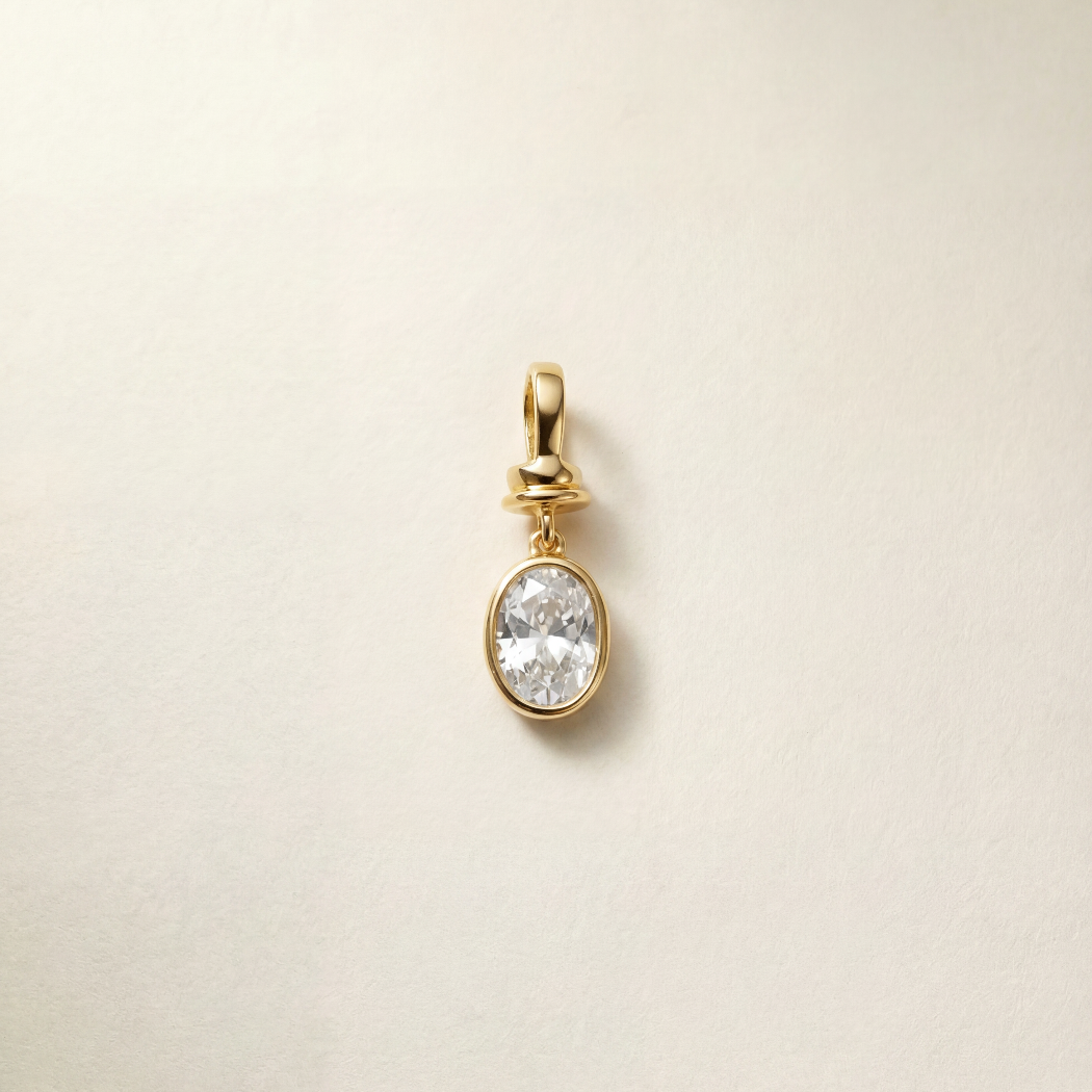 0.79ct Natural Oval Diamond Charm