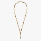 9k thick solid gold lariat chain made for mixing and matching and adding charms.