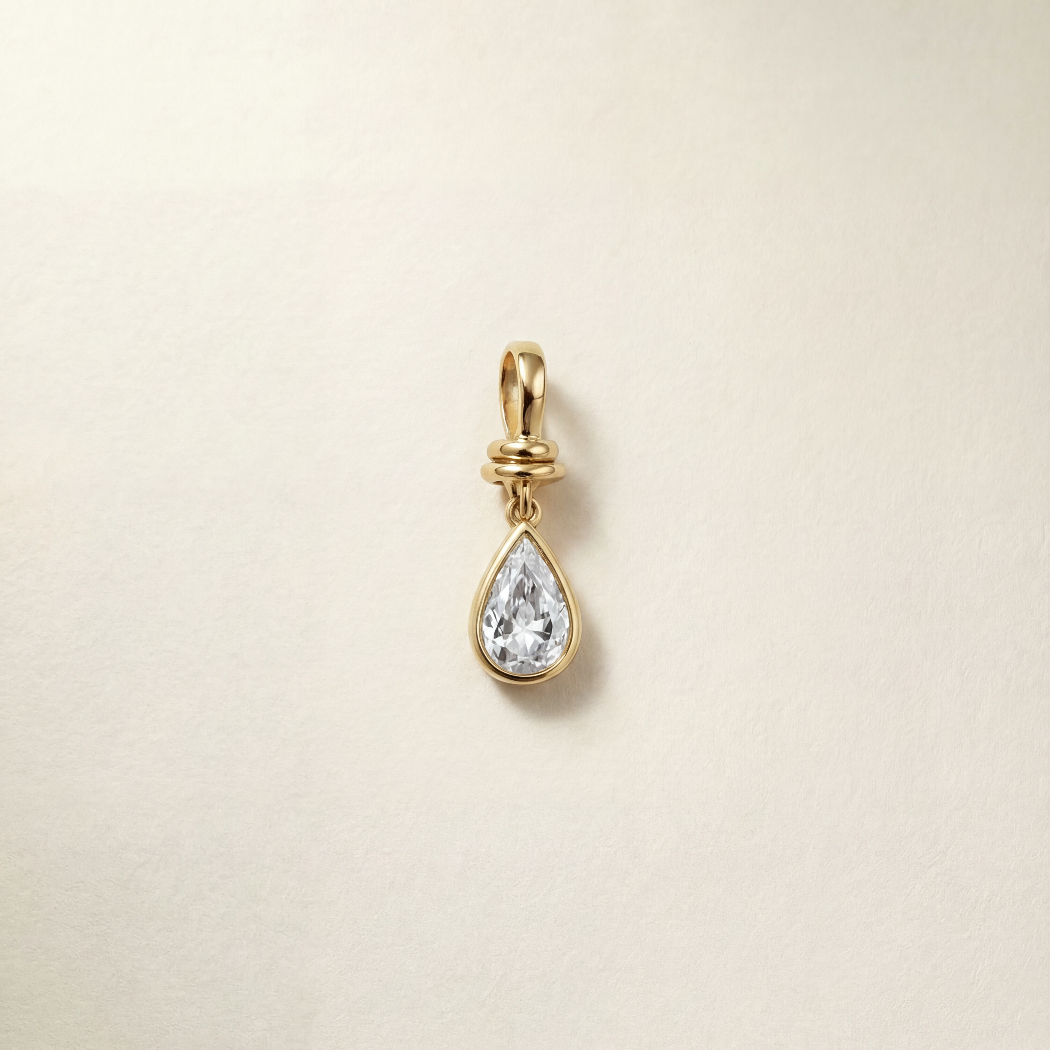 0.51ct Natural Pear Cut Diamond Charm