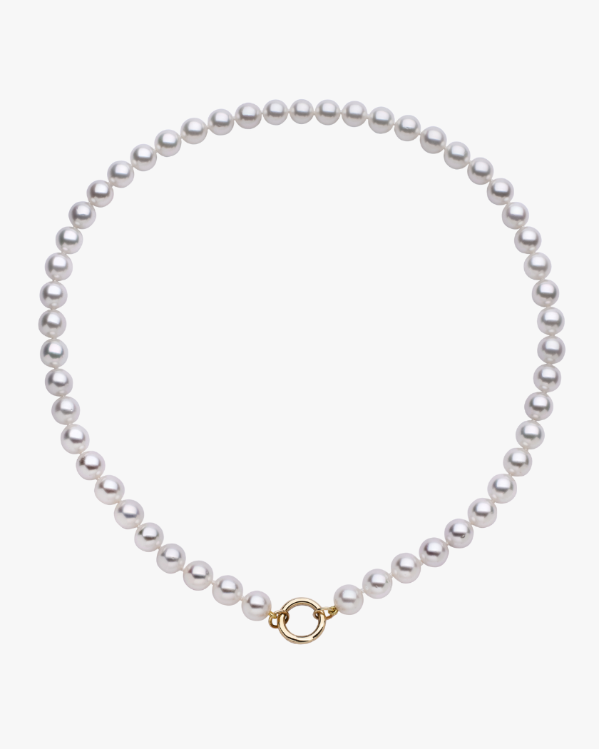 south sea pearl strand necklace with solid 9k yellow gold clasp