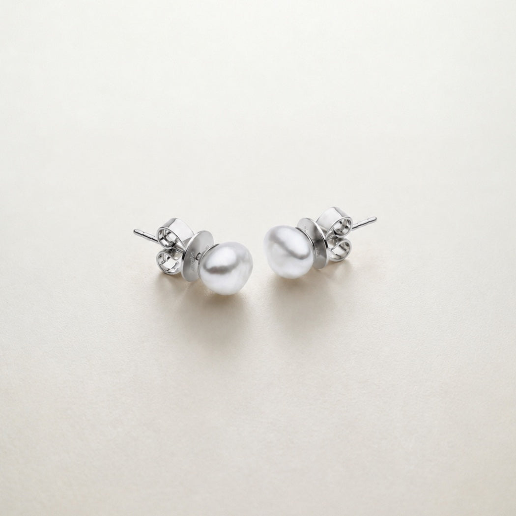 Camille Keshi Studs – Keshi South Sea pearl stud earrings, Autore Moda