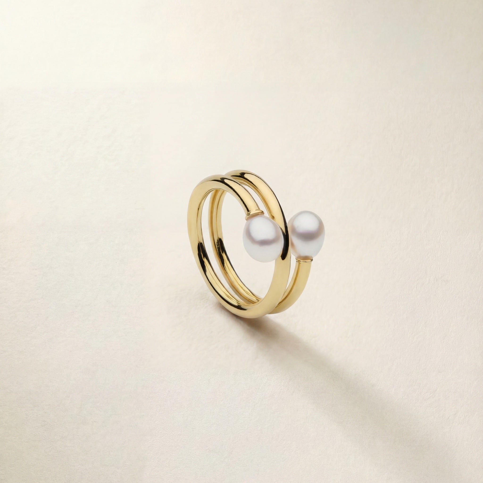 9k Solid Gold Camille Ring – Keshi South Sea pearl ring, Autore Moda