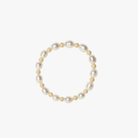 South Sea Pearl and stardust gold bead bracelet on elastic