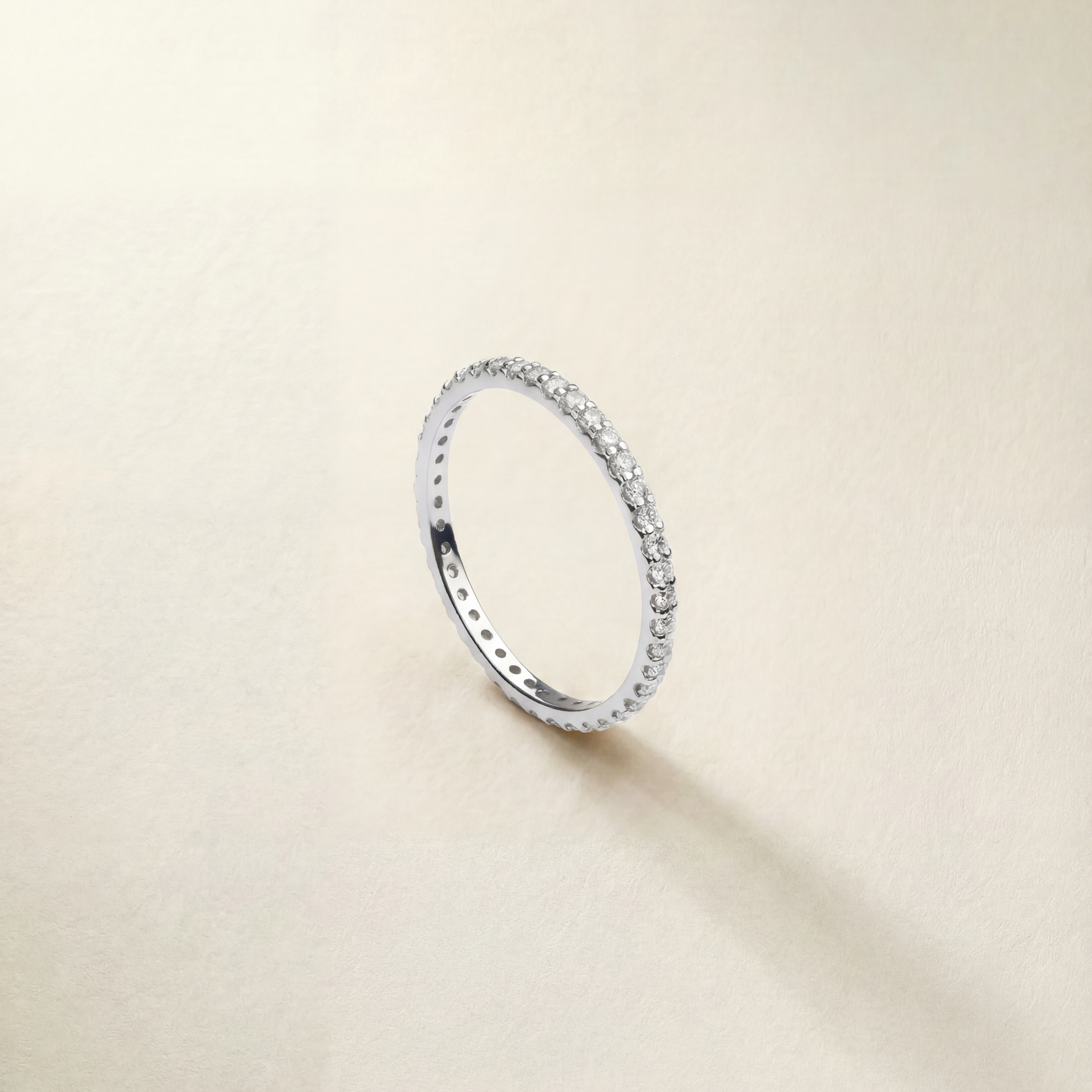 silver diamond ring white gold