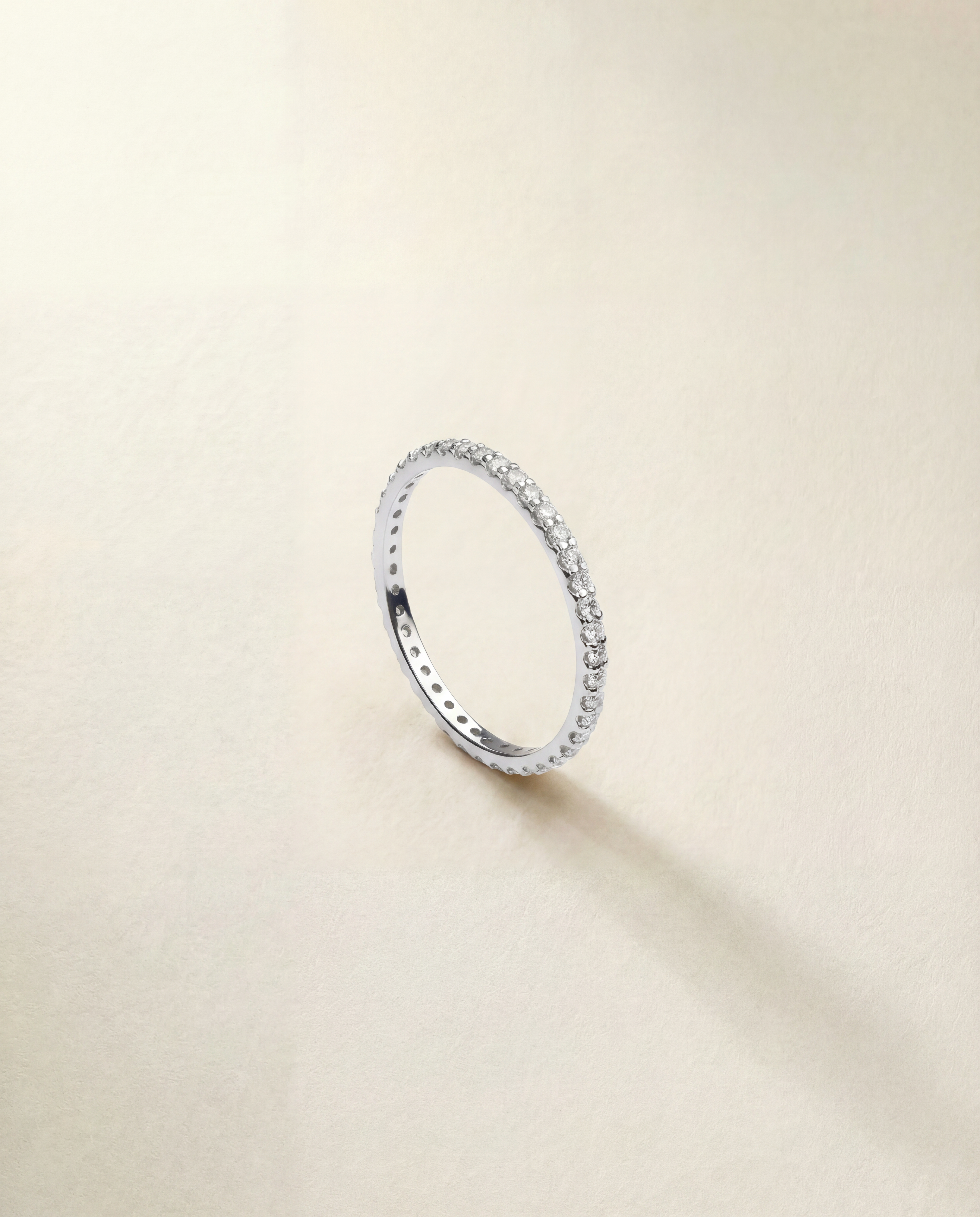 silver diamond ring white gold