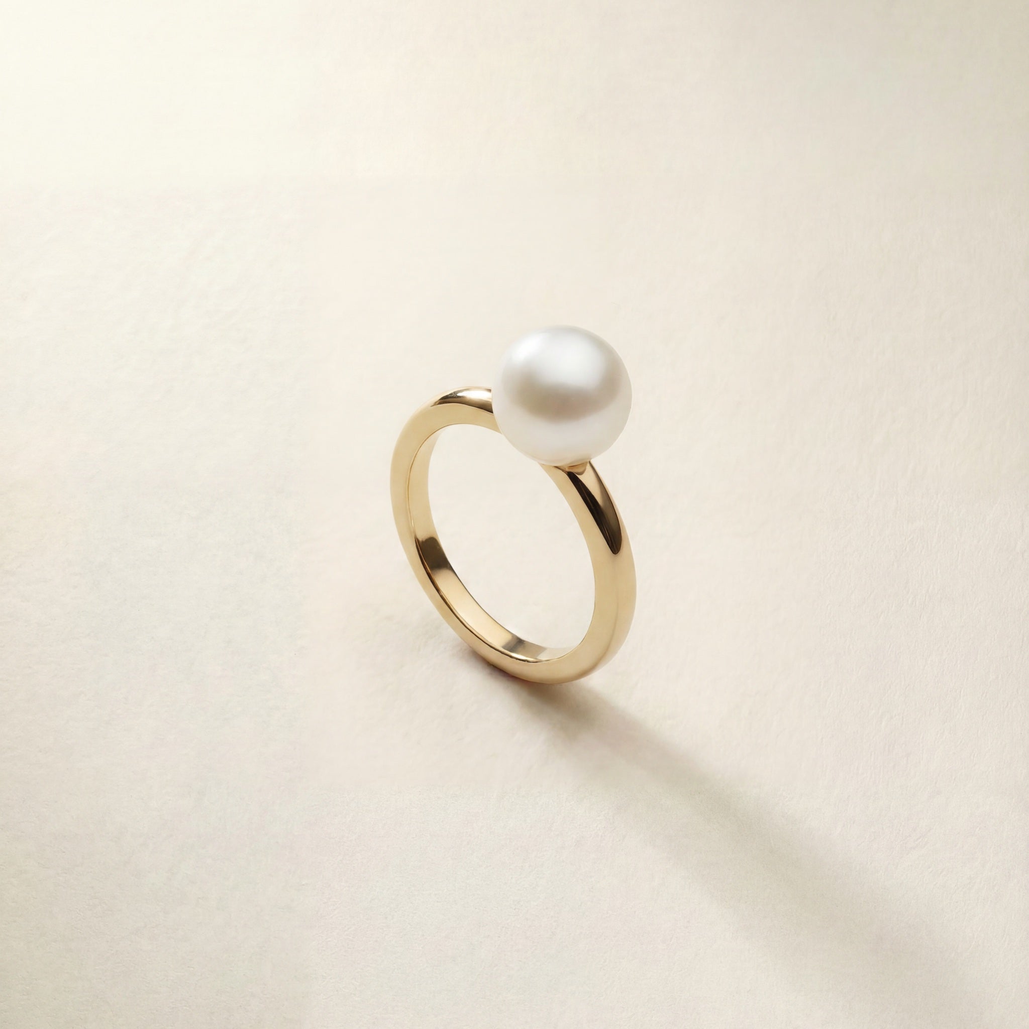 10k Solid Gold Gigi Ring – South Sea pearl ring, Autore Moda