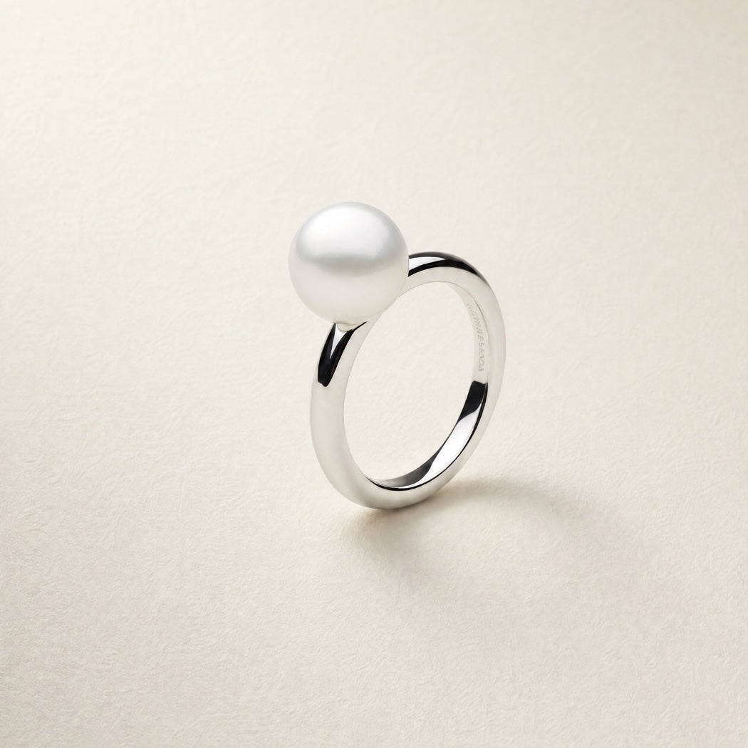 10k Solid Gold Gigi Ring – South Sea pearl ring, Autore Moda