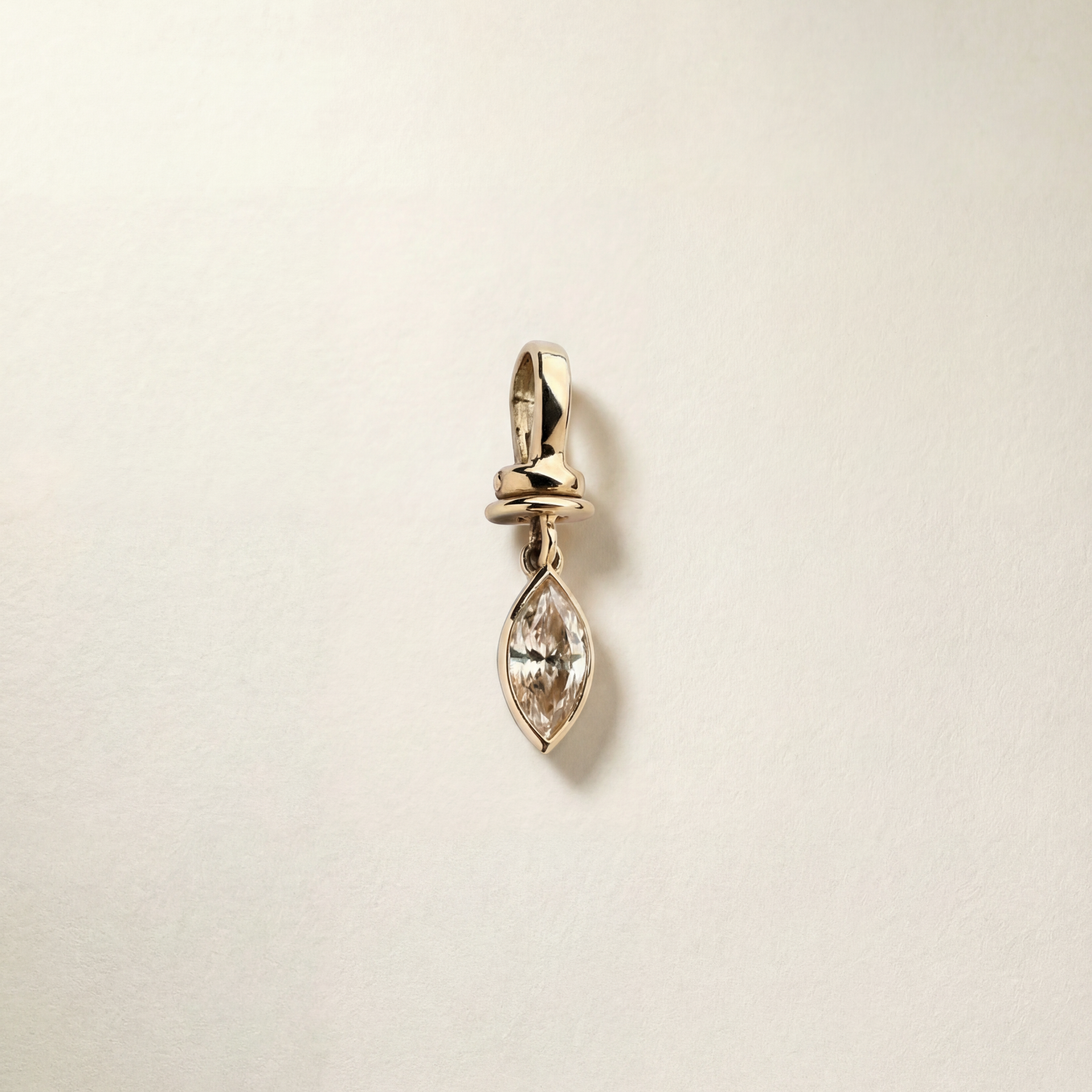 0.76ct Natural Marquise Champagne Diamond Charm