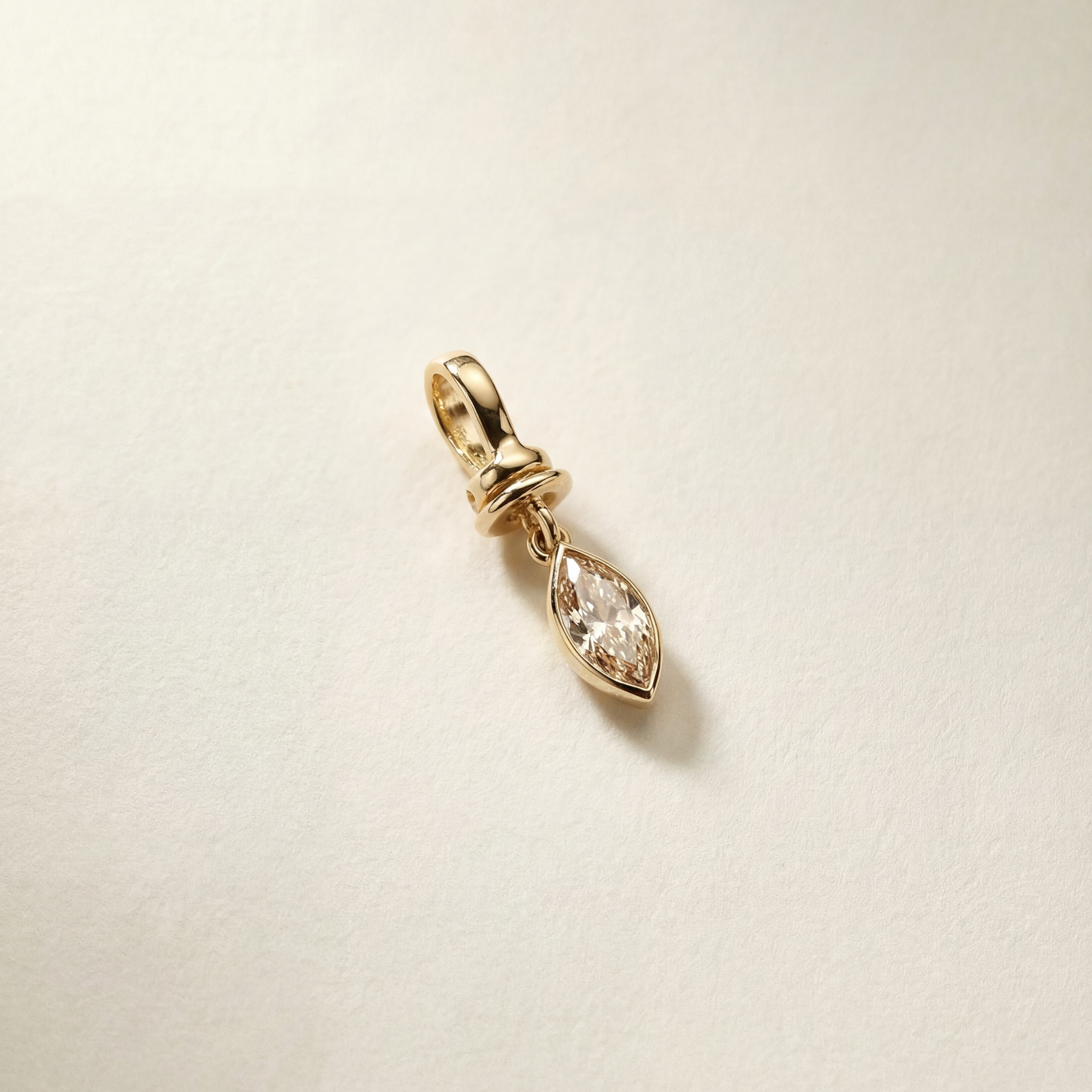 0.76ct Natural Marquise Champagne Diamond Charm