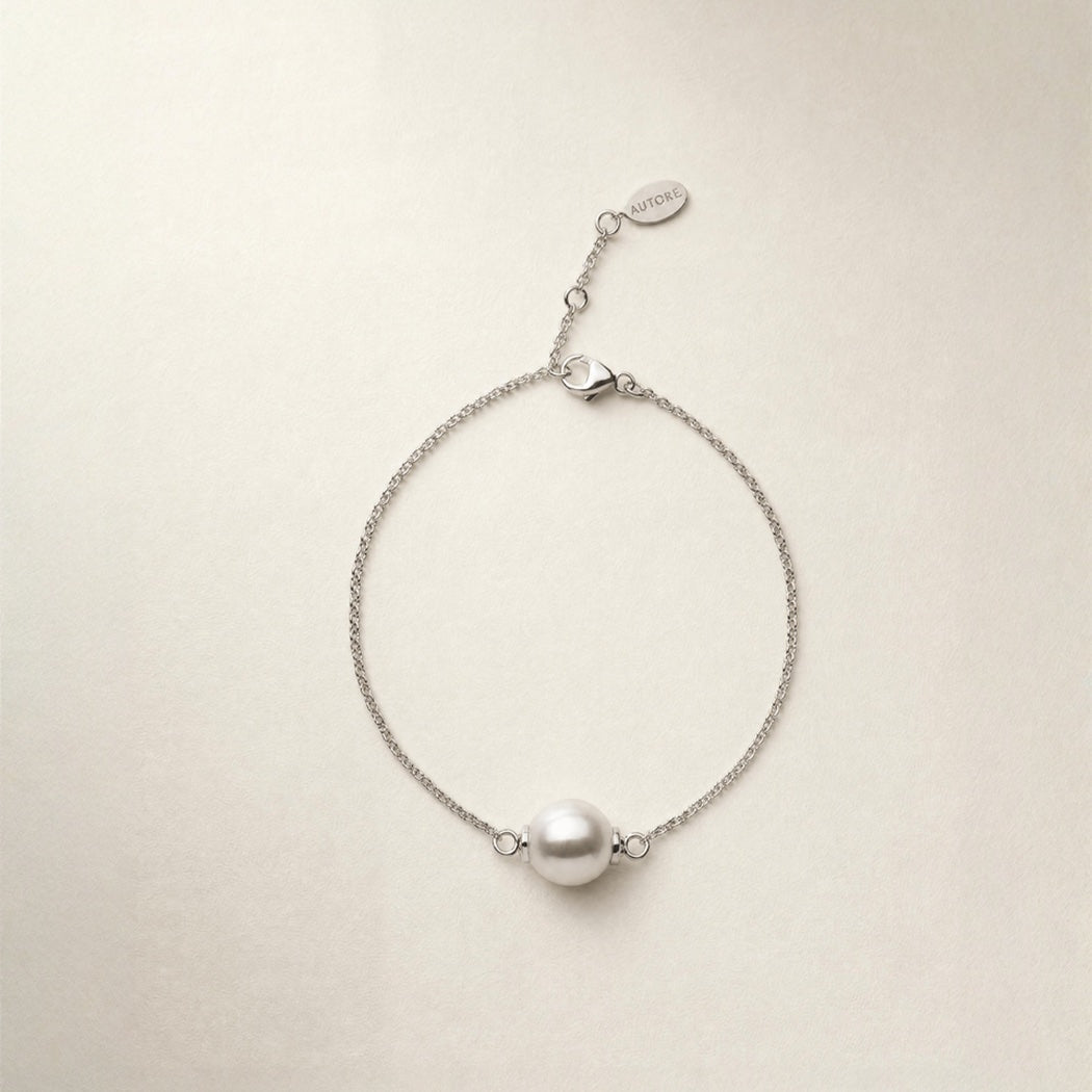Olivia Bracelet – South Sea pearl chain bracelet, Autore Moda
