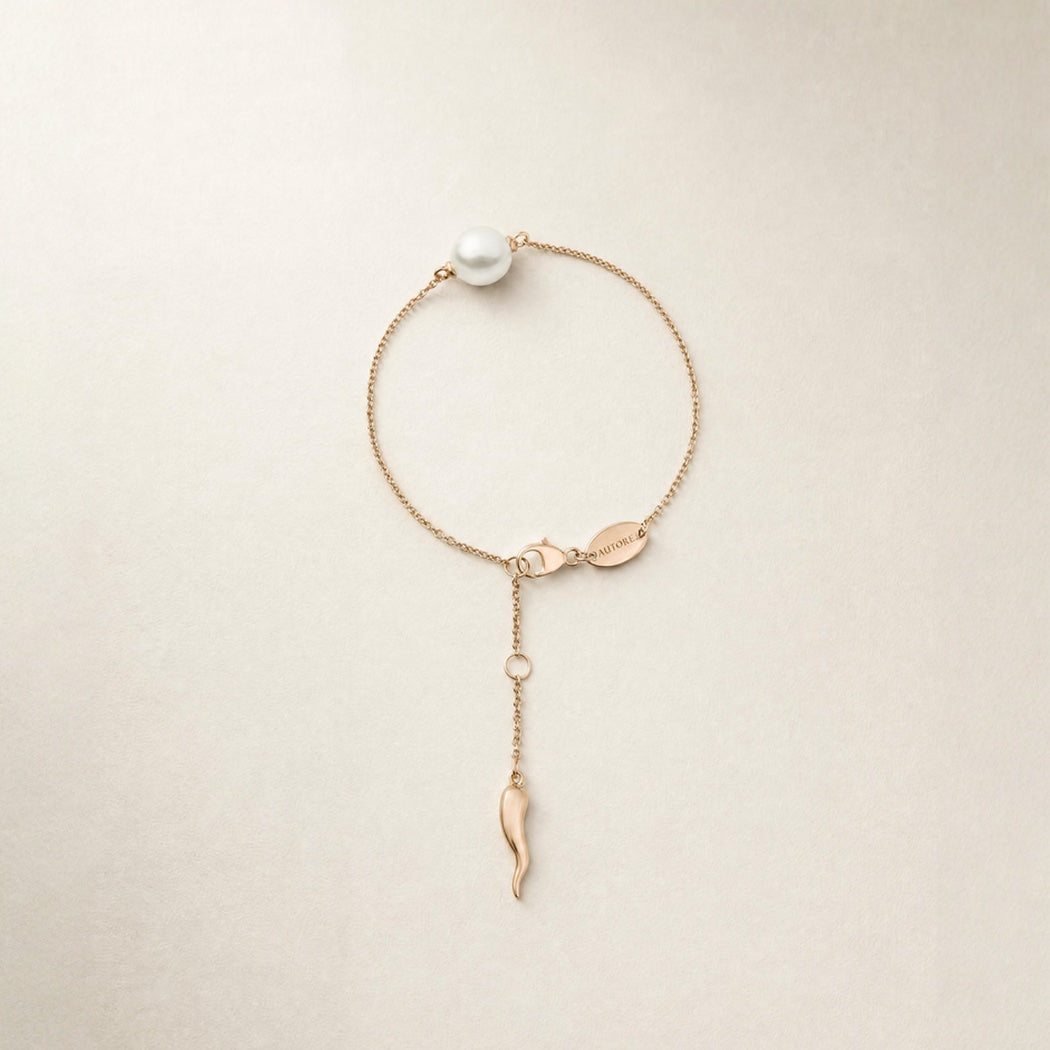Rosie Bracelet in rose gold – South Sea pearl bracelet, Autore Moda