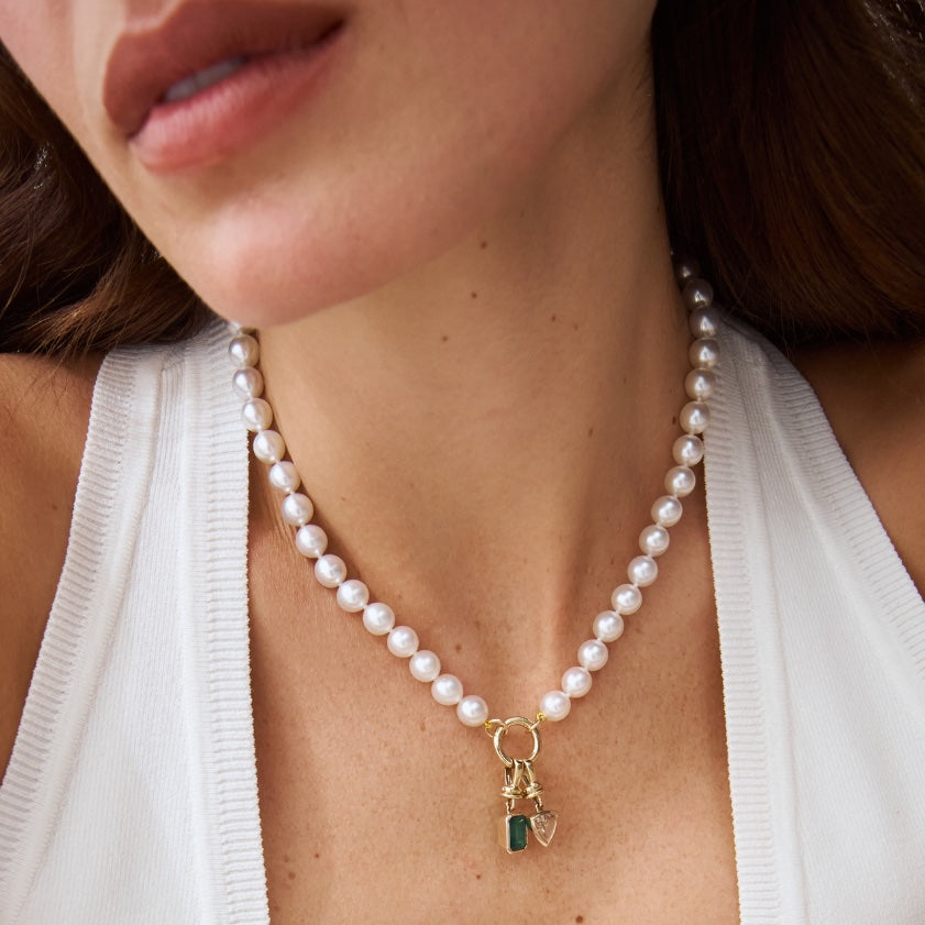 South Sea Round Pearl Strand – round South Sea pearl strand necklace, Autore Moda
