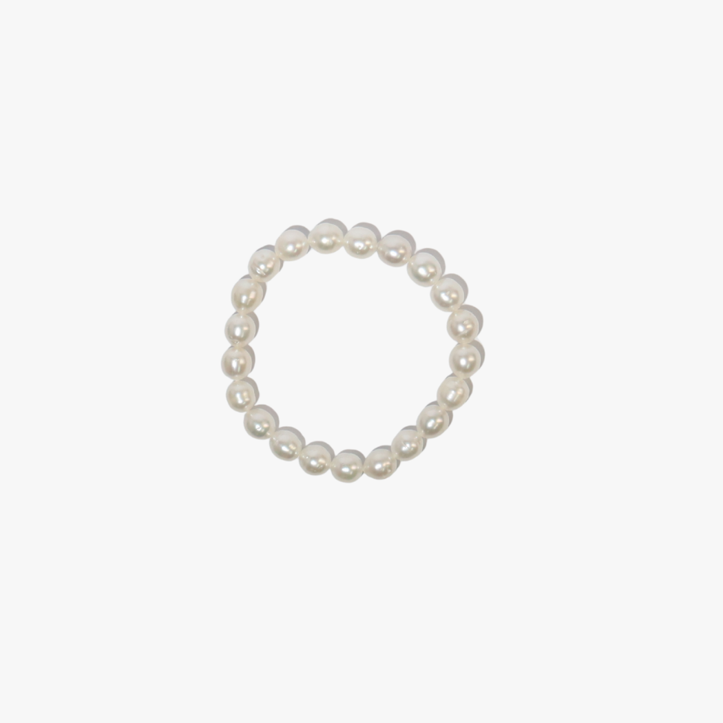 South Sea Pearl bracelet on a white background